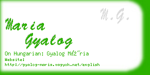 maria gyalog business card